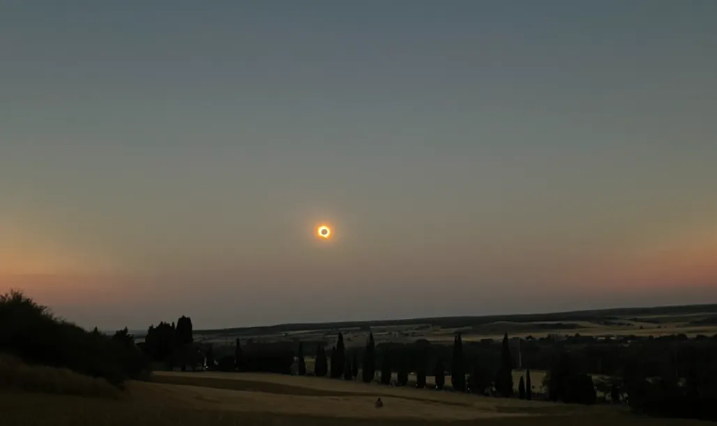 A picture of the solar eclipse