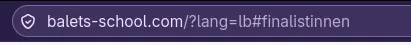 Screenshot of the URL